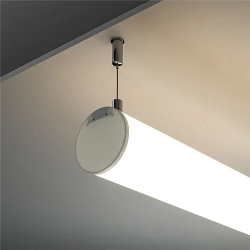 Алюминиевый профиль подвесной D60 (Серебро, 2 м), ALM-D60-S-2M (Серебро) - фото 4