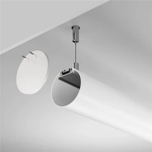 Алюминиевый профиль подвесной D60 (Серебро, 2 м), ALM-D60-S-2M (Серебро) - фото 7