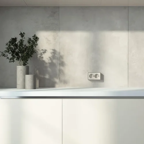 Розетка двойная с заземлением Gallant слоновая кость W5072103 - фото 3