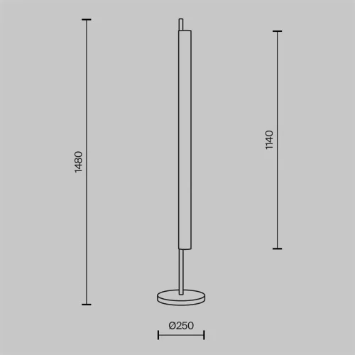 Напольный светильник (торшер) Loom 2700К 15Вт (Латунь) - фото 10