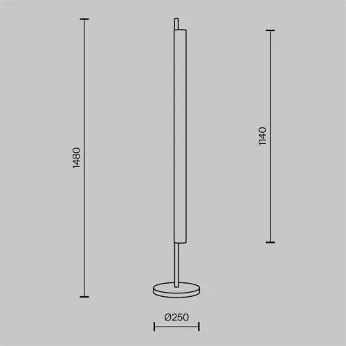 Напольный светильник (торшер) Тень / Loom 2700К 15Вт (Латунь) MOD258FL-L15BS3K - фото 10