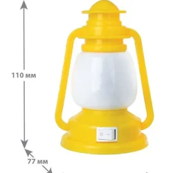 Светильник светодиодный NL-171 'Фонарик' 220В ночник с выкл. желт. Camelion 12527
