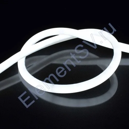Светодиодный гибкий неон круглый 14мм 220V white LN401 - фото.
