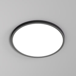 Накладной светильник THIN, IP40, 36W, 3000K/4000K/6500K, переключатель цветовой температуры на корпусе, черный, полимер, Denkirs DK6522-BK