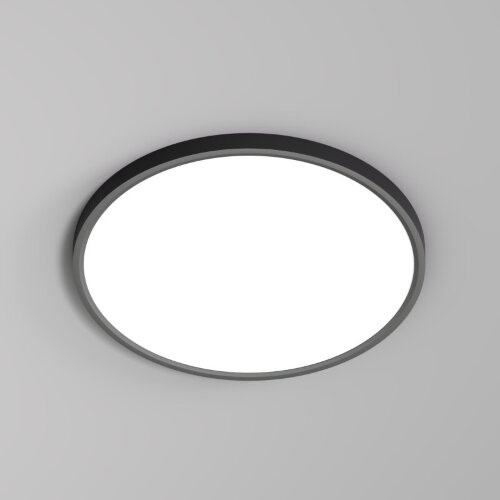 DK6522-BK Накладной светильник THIN, IP40, 36W, 3000K/4000K/6500K, переключатель цветовой температуры на корпусе, черный, полимер.