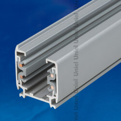 UBX-AS4 SILVER 100 POLYBAG Шинопровод осветительный, тип А, Трехфазный, Цвет серебряный, Длина 1 м, Упаковка полиэтиленовый пакет.