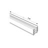 UBX-AS4 SILVER 100 POLYBAG Шинопровод осветительный, тип А, Трехфазный, Цвет серебряный, Длина 1 м, Упаковка полиэтиленовый пакет. - фото 2