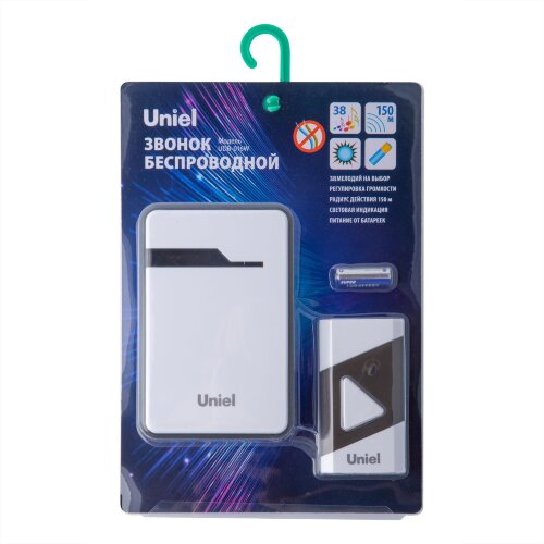 UDB-016W-R1T1-38S-150M-WH-BL Звонок беспроводной, Радиус действия 150м, Белый с черным - фото 9