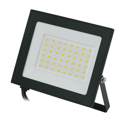 ULF-Q519 70W-6500K IP65 220-240V BLACK Прожектор светодиодный, Дневной свет6500К, Корпус черный, TM Volpe - фото 1