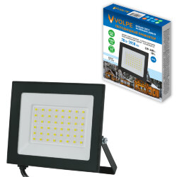 ULF-Q519 70W-6500K IP65 220-240V BLACK Прожектор светодиодный, Дневной свет6500К, Корпус черный, TM Volpe