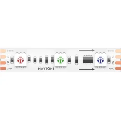 Светодиодная лента 12В 5050 14,4Вт/м 5м IP 67 Адресная (SPI) Цветная (RGB) 201244 (Белый) 201244