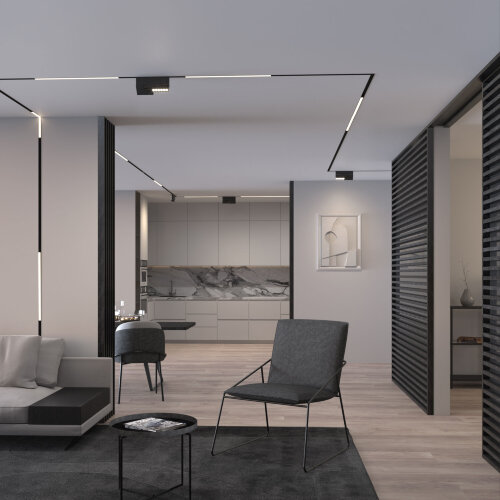 Slim Magnetic Трековый светильник 22W 4000K Mobi (чёрный) - Фото 4