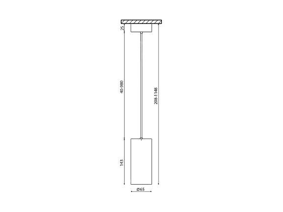 'Крепление сменное М6 для светильников VILLY, подвесное, цвет Серебро, VL-M6-SL. Фото 3