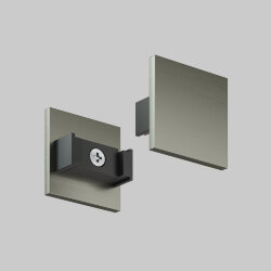 Торцевая заглушка низкая, для использования без экрана, для трека Shine, серия Base, комплект 2 шт, темный никель, алюминий, Denkirs TR5735-DN