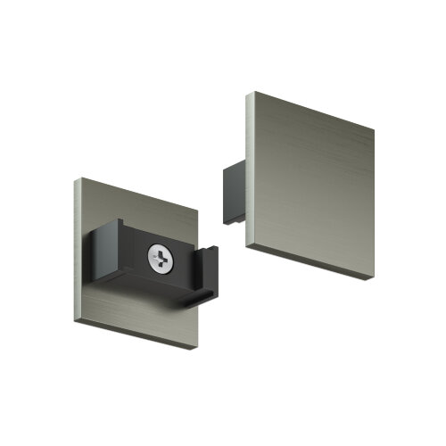 TR5735-DN Торцевая заглушка низкая, для использования без экрана, для трека Shine, серия Base, комплект 2 шт, темный никель, алюминий. Фото 3