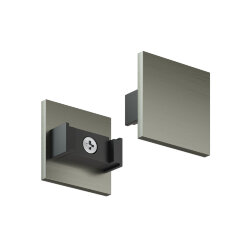 Торцевая заглушка низкая, для использования без экрана, для трека Shine, серия Base, комплект 2 шт, темный никель, алюминий, Denkirs TR5735-DN