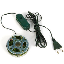 ULD-S5000-500-DGA WARM WHITE IP20 DEW Гирлянда светодиодная Роса, 50м, 500 светодиодов, Теплый белый свет, Провод зеленый