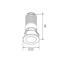 'Светильник светодиодный Встраиваемый , серия MICRO, Черный, 1Вт, IP20, Теплый белый (3000К) , DL-74180BL-1-WW 020325