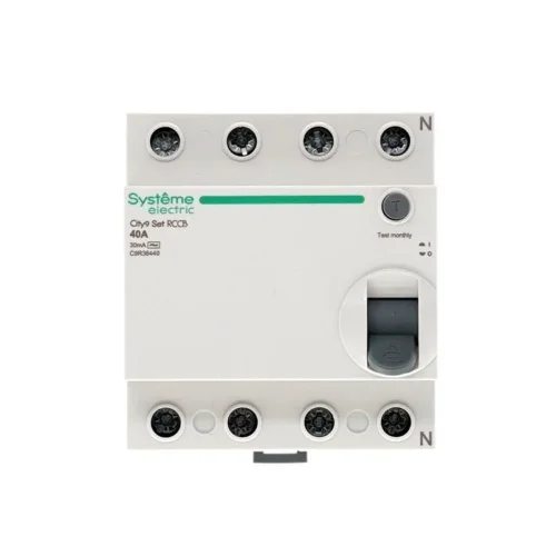 Выключатель дифференциального тока (УЗО) 4п 40А 30мА тип AC City9 Set 400В SE C9R36440 - фото 2