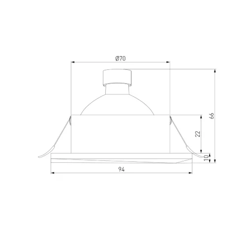 Встраиваемый точечный светильник 119 MR16 черный - фото 6