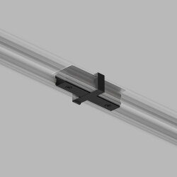 Прямой соединитель для шинопровода, черный, Denkirs TR1101-BK