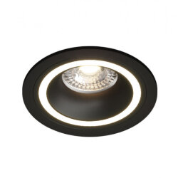 Встраиваемый светильник IP 20, до 15 Вт, GU10, LED, черный, алюминий, Denkirs DK2060-BK