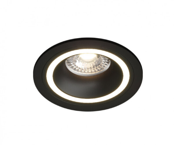 DK2060-BK Встраиваемый светильник IP 20, до 15 Вт, GU10, LED, черный, алюминий.