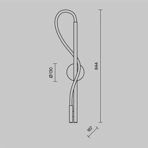 Настенный светильник (бра) Tau 3000К 13Вт (Золото) - фото 3