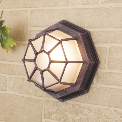 Уличный настенный светильник Telarana S капучино - Фото 2