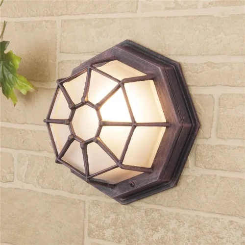 Уличный настенный светильник Telarana S капучино GL 1023D - фото 2