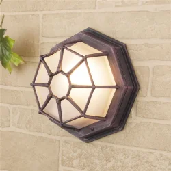 Уличный настенный светильник Telarana S капучино GL 1023D (043661)