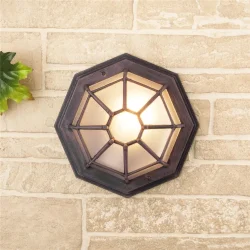 Уличный настенный светильник Telarana S капучино GL 1023D (043661)