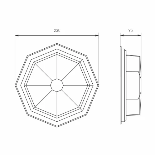 Уличный настенный светильник Telarana S капучино GL 1023D - фото 5