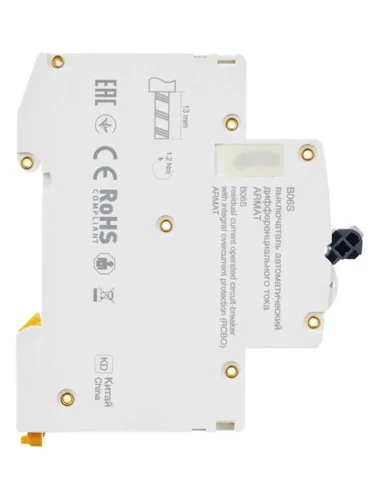 Выключатель автоматический дифференциального тока 2п (1P+N) C 16А 30мА тип A АВДТ B06S 18мм ARMAT IEK AR-B06S-1N-C16A030 - фото 5