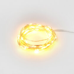 ULD-S0500-050-SCB-2AA WARM WHITE IP20 DEW Гирлянда светодиодная на батарейках 2AA не в-к, Роса, 5м, 50 светодиодов, Теплый белый свет, Провод медный.