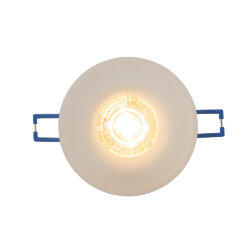 Встраиваемый светильник, IP 20, 10 Вт, GU10, белый, алюминий/пластик, Denkirs DK4032-WH