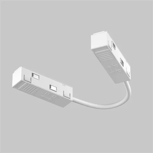 Коннектор питания угловой гибкий 15см Exility белый (Белый) - фото 6