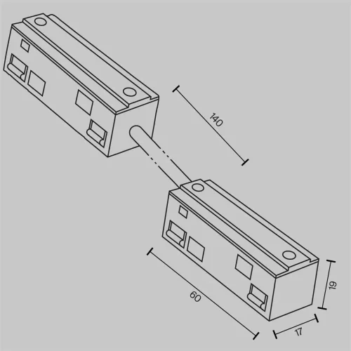 Коннектор питания угловой гибкий 15см Exility белый (Белый) - фото 10
