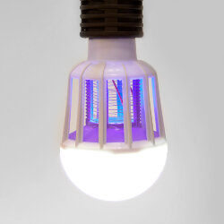 LED-А75-10W-6500К-E27-FR-MKL Лампа-ловушка светодиодная для летающих насекомых, матовая, 2 режима: 6500K+UV и UV, TM Volpe