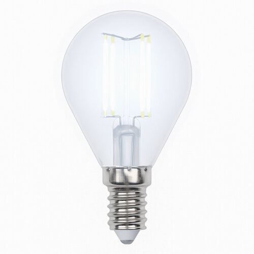 LED-G45-6W-NW-E14-CL GLA01TR Лампа светодиодная, Форма шар, прозрачная, Серия Air, Белый свет 4000K - фото 1