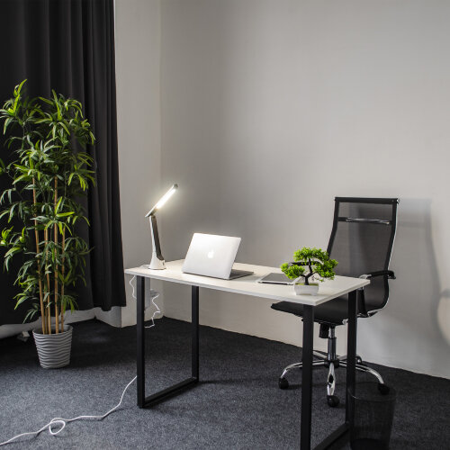 TLD-564 White-Black-LED-500Lm-3000-6000K-Dimmer-NightLight Светильник настольный с ночником, 8W, Сенсорный выключатель, Диммер, Белый с черным, ТМ Uniel - фото 6