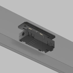 Прямой соединитель для шинопровода SMART черный, Denkirs TR2101-BK