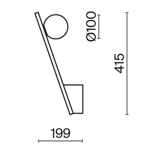 Настенный светильник (бра) Kazimir G9х1 (Черный) - фото 4