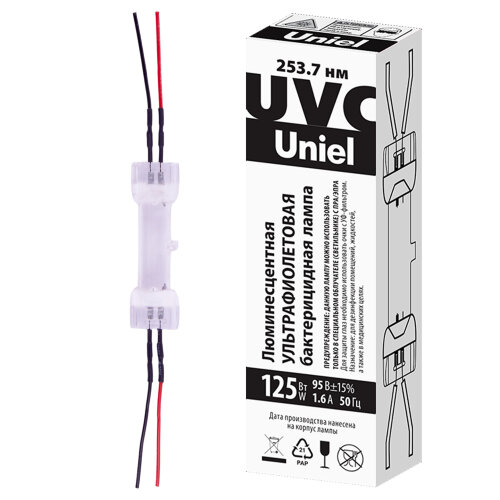 ESL-PLS-125-UVCB-CL Лампа люминесцентная ультрафиолетовая бактерицидная, Спектр UVC 254нм - фото 4