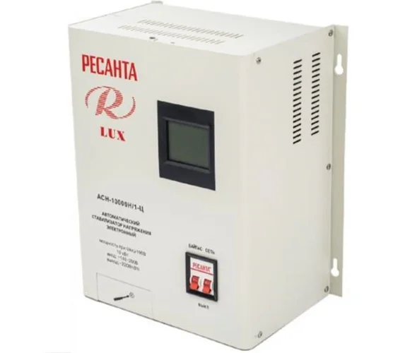 Стабилизатор напряжения АСН-10000 Н/1-Ц Lux 1ф 10кВт IP20 Ресанта 63/6/18 - фото