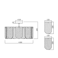 Люстра FR5331CL-06CH Вуаль / Voile E14x6 (Хром) FR5331CL-06CH
