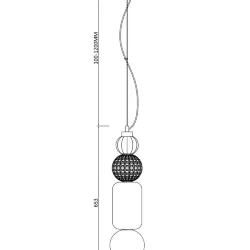 Подвесной светильник Воротник / Collar 3000К 35Вт (Хром) P069PL-L35CH3K