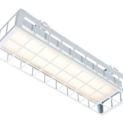 Накладной светодиодный светильник для спортзалов с защитной решеткой 40 Вт IP44 650x250x95 мм 3000К Опал