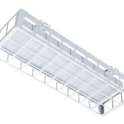 Накладной светодиодный светильник для спортзалов с защитной решеткой 40 Вт IP44 650x250x95 мм 3000К Опал