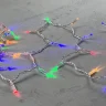 Гирлянда Нить с Колпачком 10м Разноцветная 220В, 100 LED, Провод Прозрачный ПВХ, IP65. Фото 2.